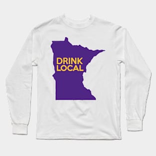 Minnesota Drink Local MN Purple Long Sleeve T-Shirt